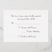 Custom Modern Elegante Party Event UAWG Gold Folieneinladung (Rückseite)