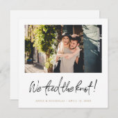 Custom Modern Elopement Ankündigung mit Foto (Vorne/Hinten)