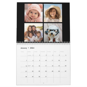 Custom Modern Family 48 Foto Collage - schwarz Kalender
