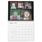 Custom Modern Family 60 Foto Collage - schwarz Kalender (Feb 2027)