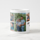 Custom Modern Family 7 Photo Collage Template Jumbo-Tasse (Vorderseite)
