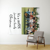 Custom Modern Family Christmas Foto Wandteppich (Beispiel (Horizontal))