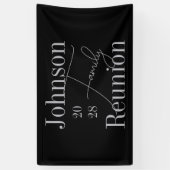 Custom Modern Family Wiedersehen Black Silver Grau Banner (Vertikal)