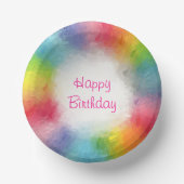 Custom Modern farbenfrohe Vorlage Happy Birthday Pappteller (Vorderseite)