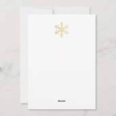 Custom Modern Fodern Gold Weihnachtskarte Feiertagskarte (Rückseite)