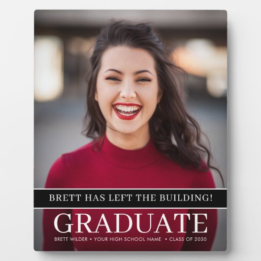 Custom Modern Foto Abschluss Plaque Fotoplatte (Vorderseite)