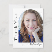 Custom Modern Foto Arch Abschluss Dankeskarte (Vorderseite)