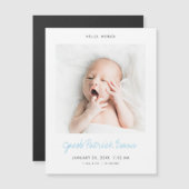 Custom Modern Foto Birit Announcement Magnet (Vorne/Hinten)