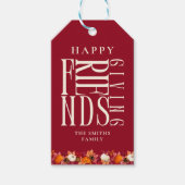 Custom Modern Friendsgiving Fall Elegante Gefallen Geschenkanhänger (Vorderseite)