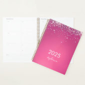 Custom Modern Fuchsia Pink Glitzer 2025 Planer (Anzeige)