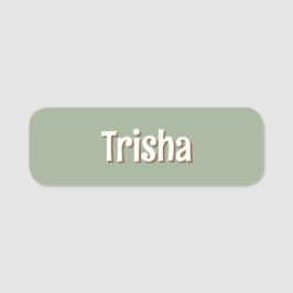 Custom Modern Fun Sage Coffee Shop Employee Namensschild