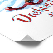 Custom Modern Funny Santa Claus Niedliche Weihnach Poster (Ecke)