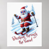 Custom Modern Funny Santa Claus Niedliche Weihnach Poster (Vorne)