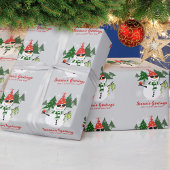 Custom Modern Funny Snowman Snowflakes Weihnachten Geschenkpapier