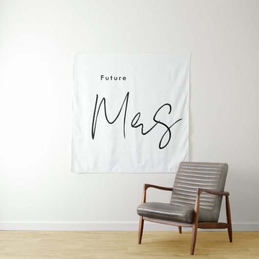 Custom Modern Future Mrs. Brautparty Wandteppich (Beispiel)