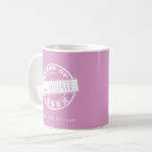 Custom Modern Girly Pink Graduate Kaffeetasse (Vorderseite Links)