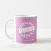 Custom Modern Girly Pink Graduate Kaffeetasse (Links)