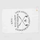 Custom Modern Golf Club Turnier Golfhandtuch (Horizontal)