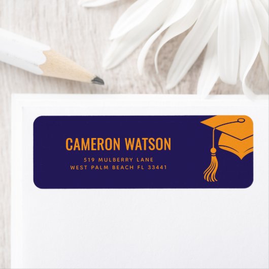 Custom Modern Grad Hat and Tassel Graduation (Insitu)