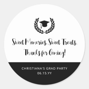 Custom Modern Graduation Party Favoriten Vielen Da Runder Aufkleber