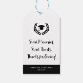 Custom Modern Graduation Party Vielen Dank Geschenkanhänger (Vorderseite)