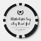 Custom Modern Graduation Party Vielen Dank Pokerchips (Vorderseite)