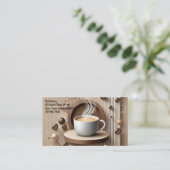 Custom Modern Graphic Coffee Shop & Punch Visitenkarte (Stehend Vorderseite)