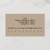 Custom Modern Graphic Coffee Shop & Punch Visitenkarte (Rückseite)