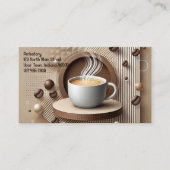 Custom Modern Graphic Coffee Shop & Punch Visitenkarte (Vorderseite)