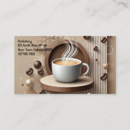 Custom Modern Graphic Coffee Shop & Punch Visitenkarte