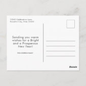 Custom Modern Happy New Year Firework Sparklers Postkarte (Rückseite)