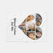 Custom Modern Heart Foto Instagram Collage Fleecedecke (Vorderseite (Horizontal))
