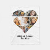 Custom Modern Heart Foto Instagram Collage Fleecedecke (Vorderseite)