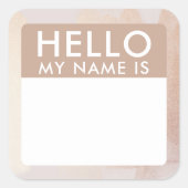 Custom Modern Hello Mein Name ist Aufkleber (Vorderseite)