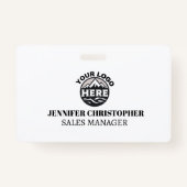 Custom Modern Id Minimalistisches Mitarbeiterlogo Ausweis (Vorderseite)