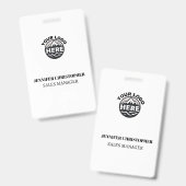 Custom Modern Id Minimalistisches Mitarbeiterlogo Ausweis (Front & Back)