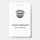 Custom Modern Id Minimalistisches Mitarbeiterlogo Ausweis (Back)