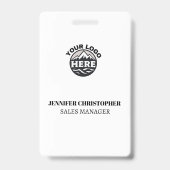 Custom Modern Id Minimalistisches Mitarbeiterlogo Ausweis (Front)