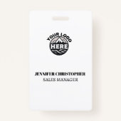 Custom Modern Id Minimalistisches Mitarbeiterlogo Ausweis (Vorderseite)