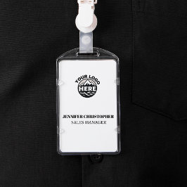 Custom Modern Id Minimalistisches Mitarbeiterlogo Ausweis