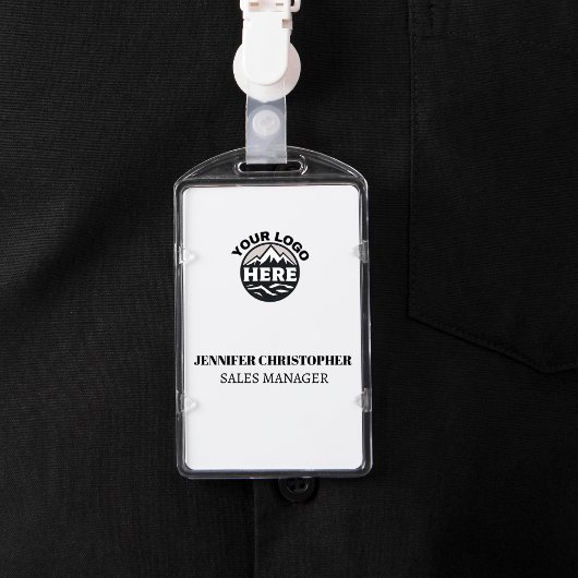 Custom Modern Id Minimalistisches Mitarbeiterlogo Ausweis