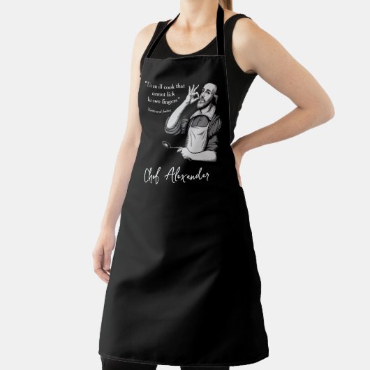 Custom Modern Koch Funny Shakespeare Zitat Schürze (InSitu)