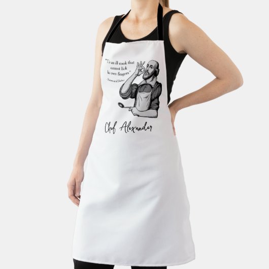 Custom Modern Koch Funny Shakespeare Zitat Schürze (InSitu)