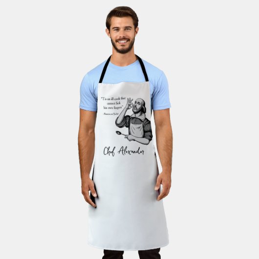 Custom Modern Koch Funny Shakespeare Zitat Schürze (Getragen)
