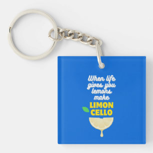 Custom Modern Lemons Zitat Limoncello Gefallen Schlüsselanhänger