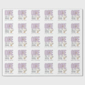 Custom Modern Lilac One Silly Goose First Birthday Geschenkpapier (Flach)