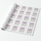 Custom Modern Lilac One Silly Goose First Birthday Geschenkpapier (Ungerollt)
