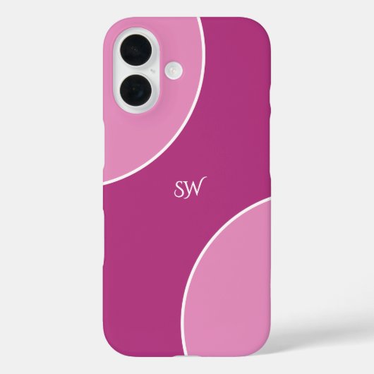 Custom Modern Magenta Pink Minimalist Case-Mate iPhone Hülle (Rückseite)