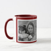 Custom Modern Maroon 2 Foto Collage Tasse (Links)