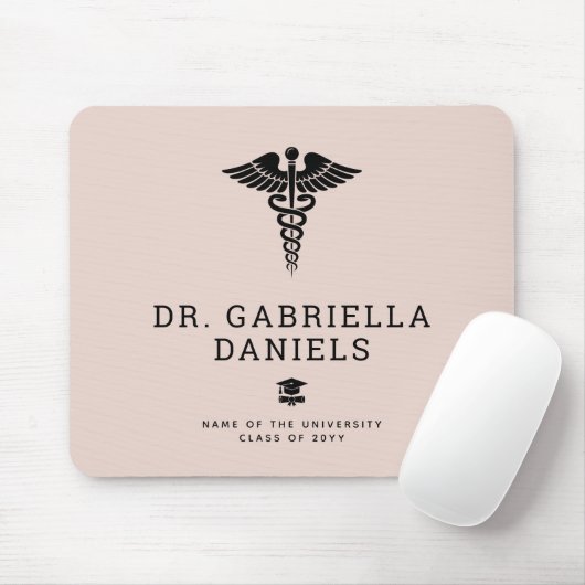 Custom Modern Medical School Doctor Graduation Mousepad (Mit Mouse)